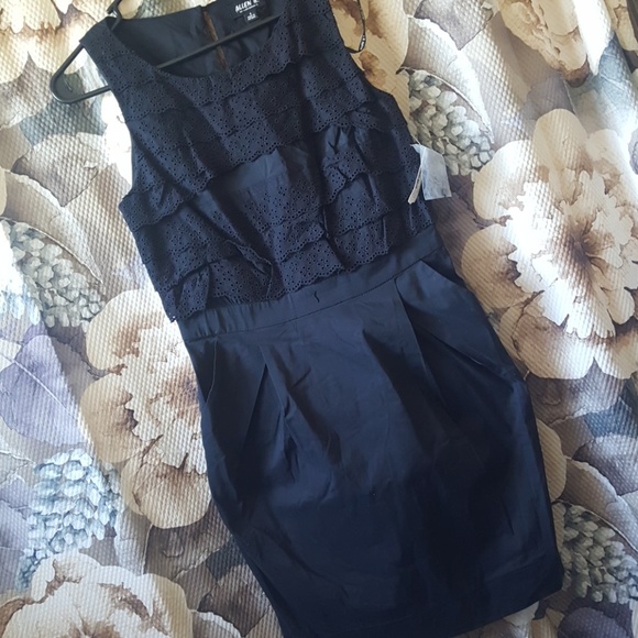 NEW JCP Layered Front Black Dress - Picture 1 of 7